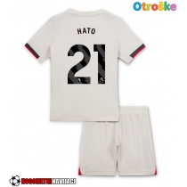 Otroške Nogometnih dresov Chelsea Jorrel Hato #21 Gostujoči 2025-26 Kratki rokavi (+ hlače)